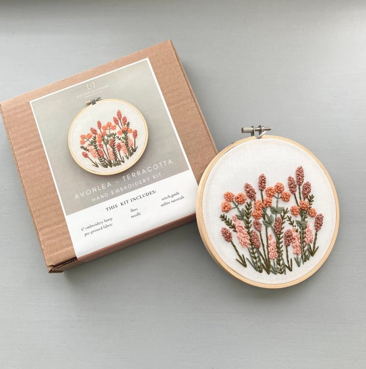 Avonlea Hand Embroidery Kit-Terracotta