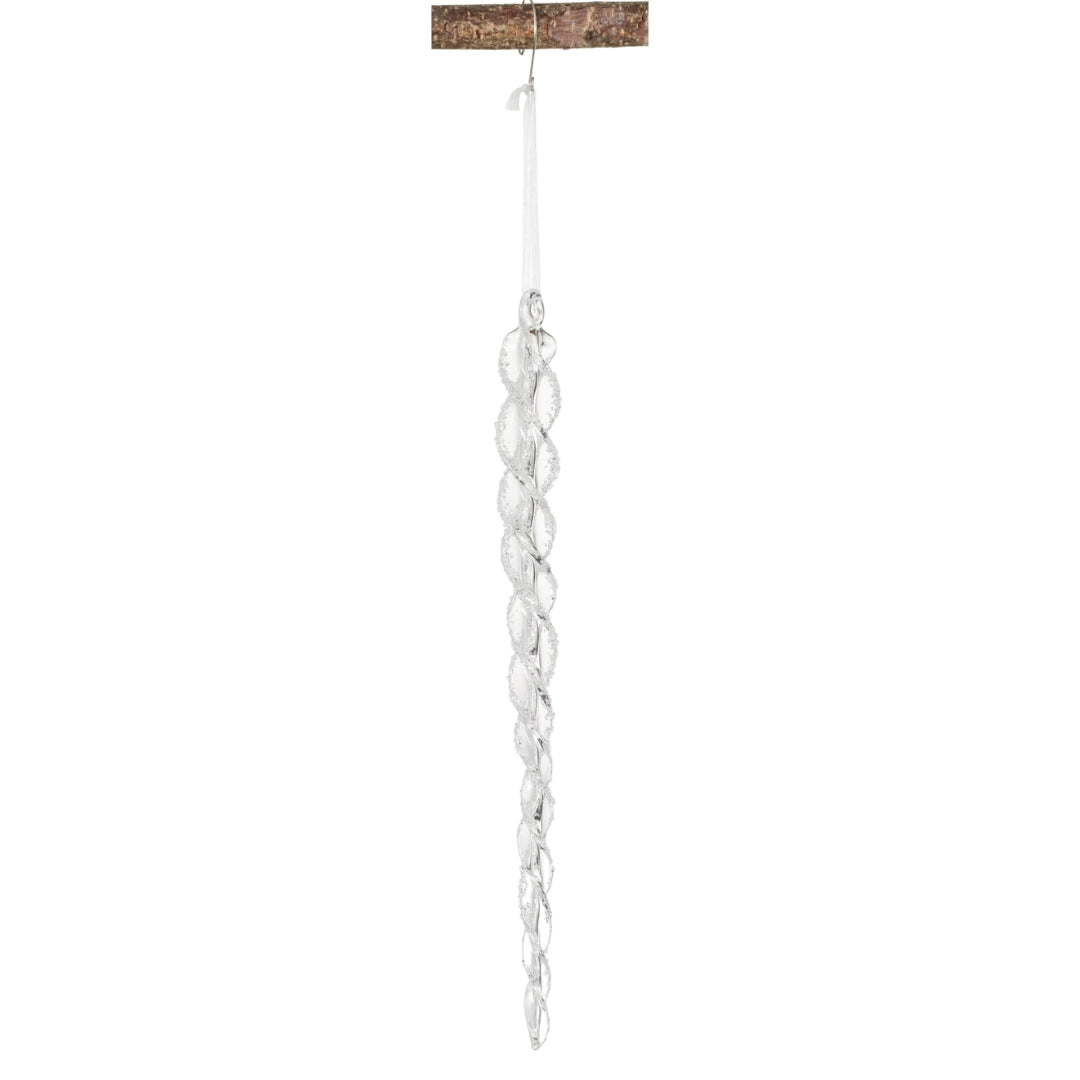 Twisted Glass Icicle Ornaments
