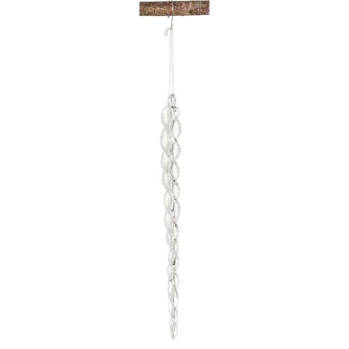 Twisted Glass Icicle Ornaments