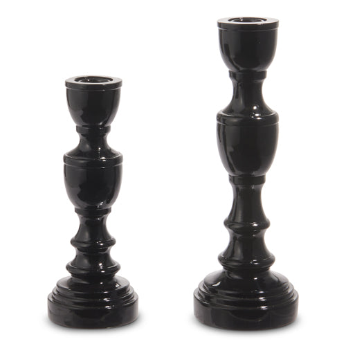 Gloss Black Candle Sticks