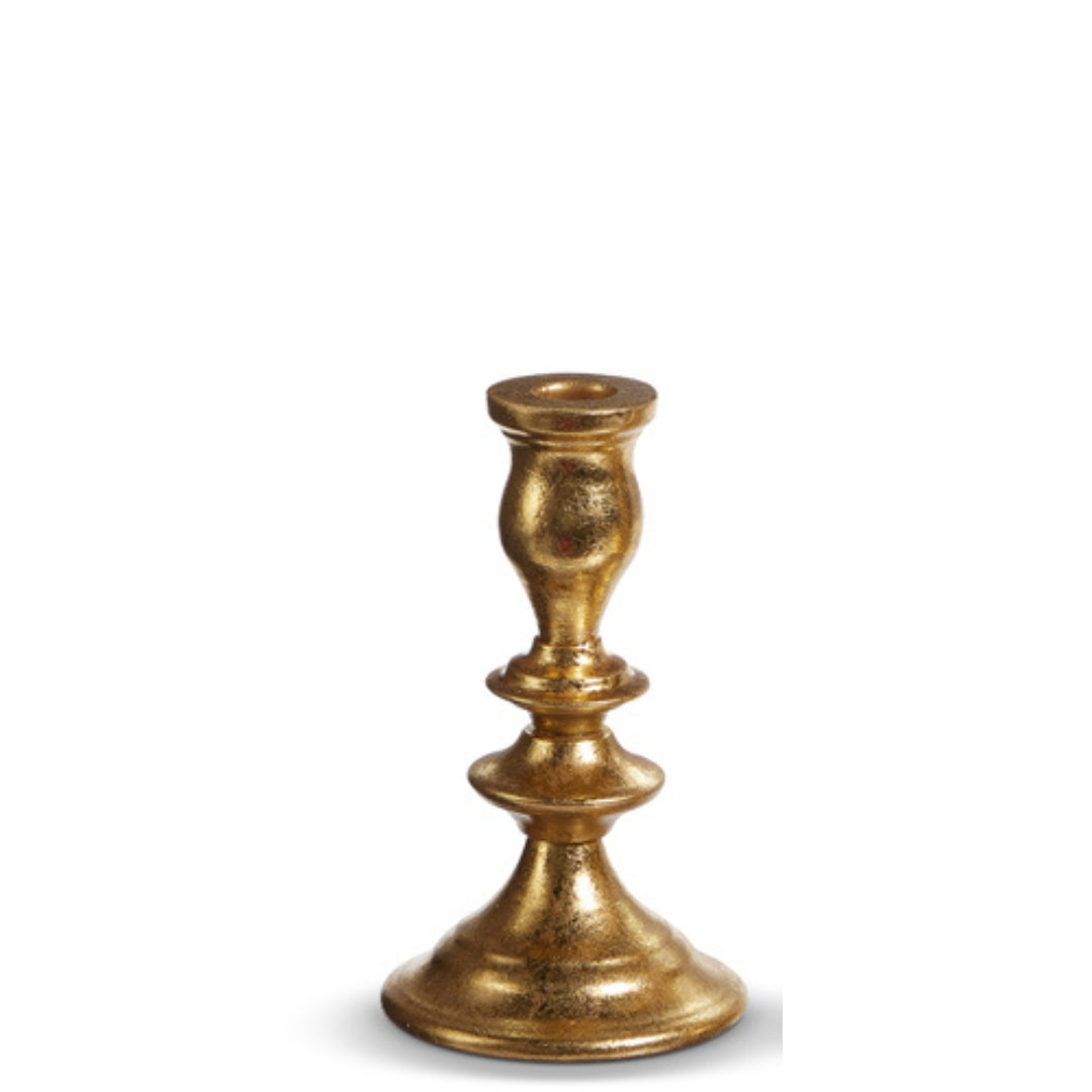 Gold Leaf Taper Candle Sticks