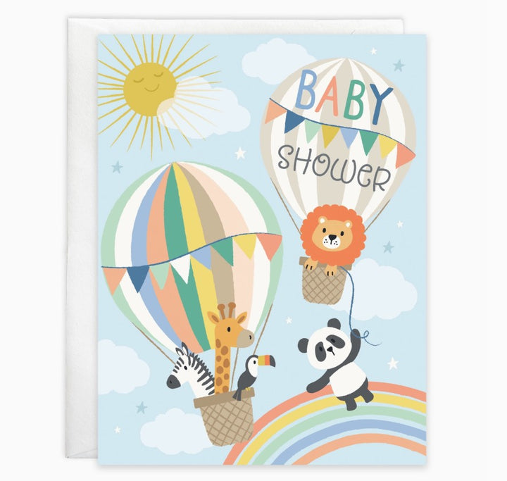 Baby Shower Hot Air Balloon Card
