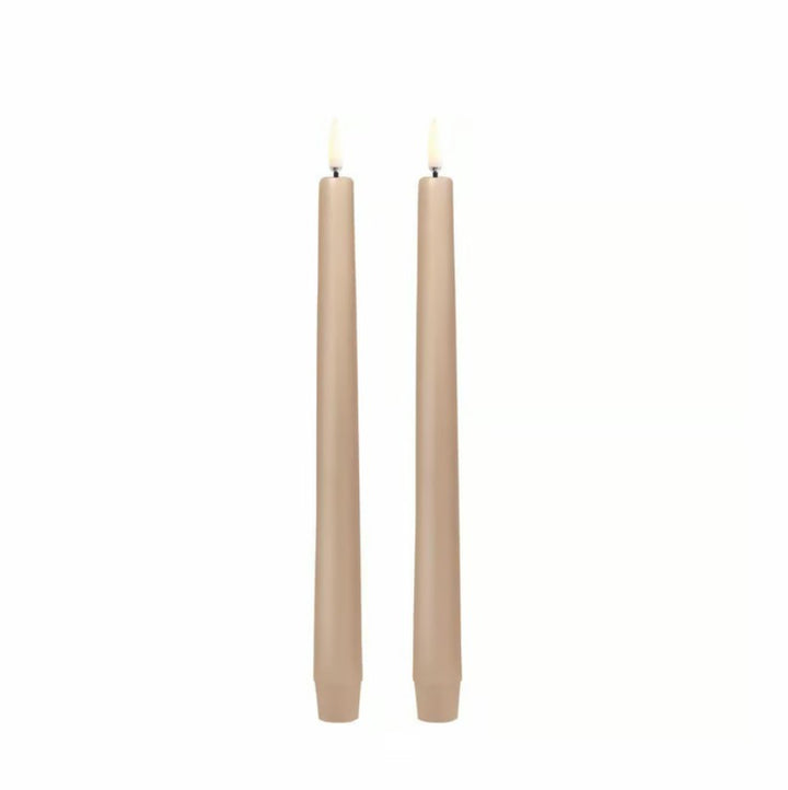 Beige LED Taper Candles