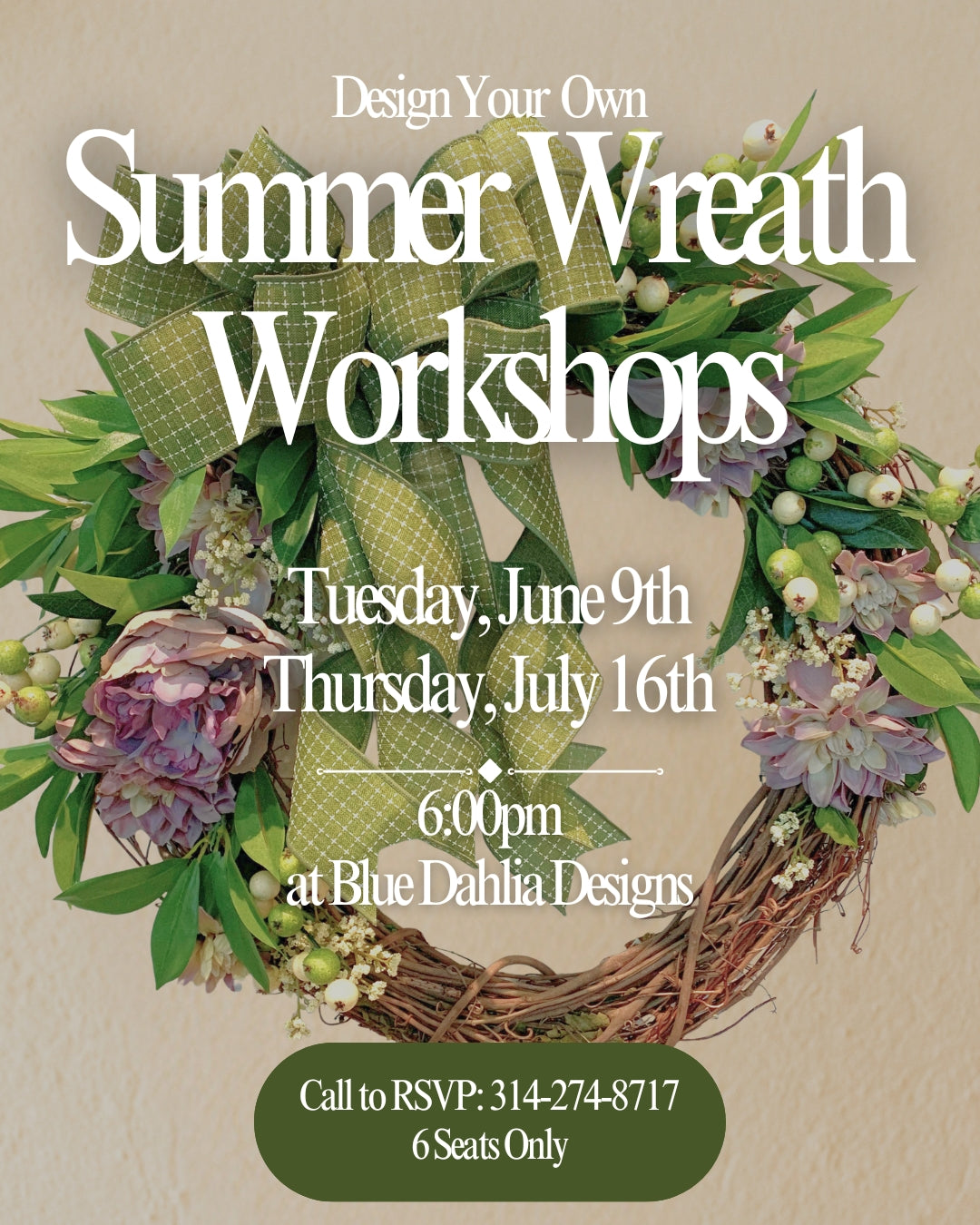 Summer Wreath Workshops- Summer 2026
