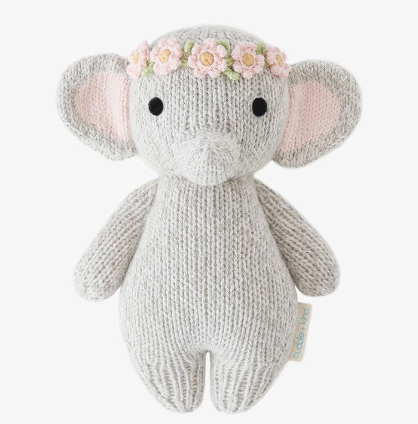 Blush Floral Baby Elephant- Cuddle+Kind