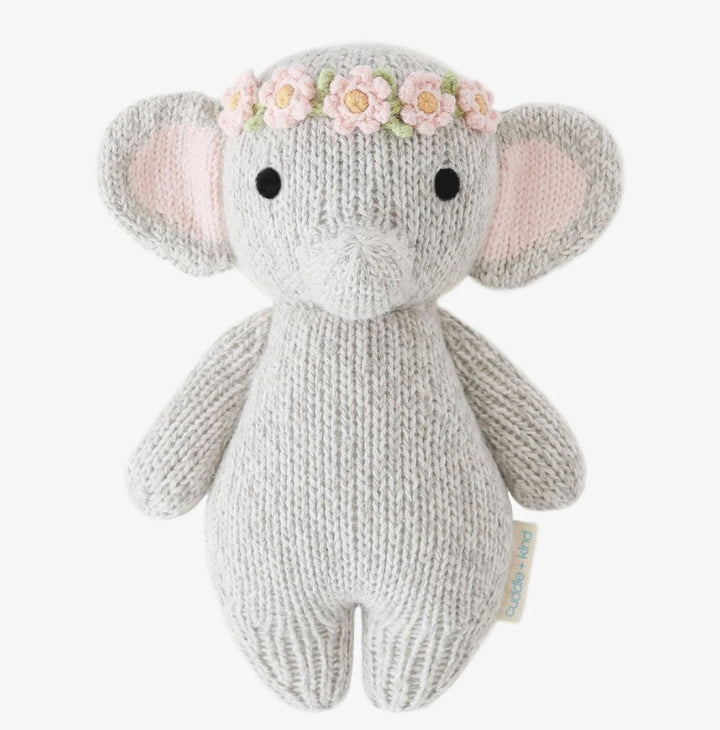 Blush Floral Baby Elephant- Cuddle+Kind