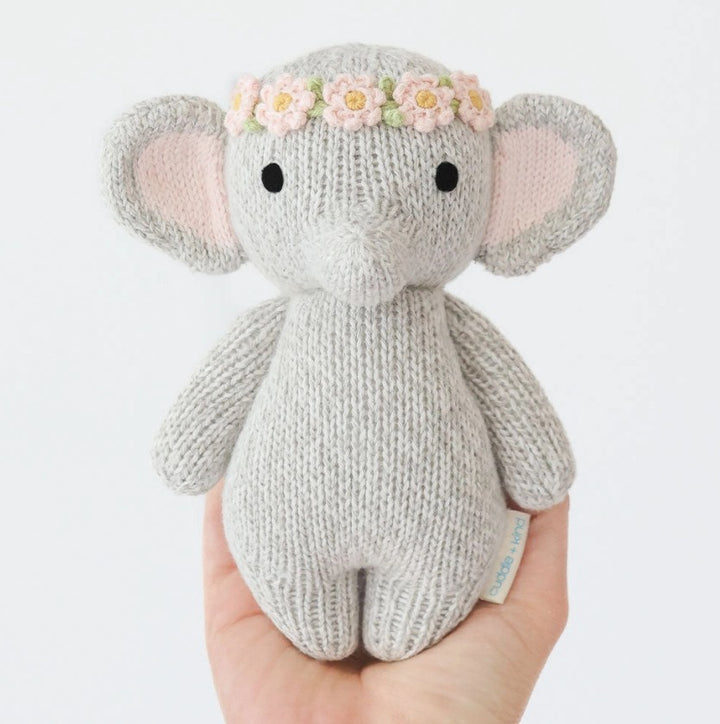 Blush Floral Baby Elephant- Cuddle+Kind