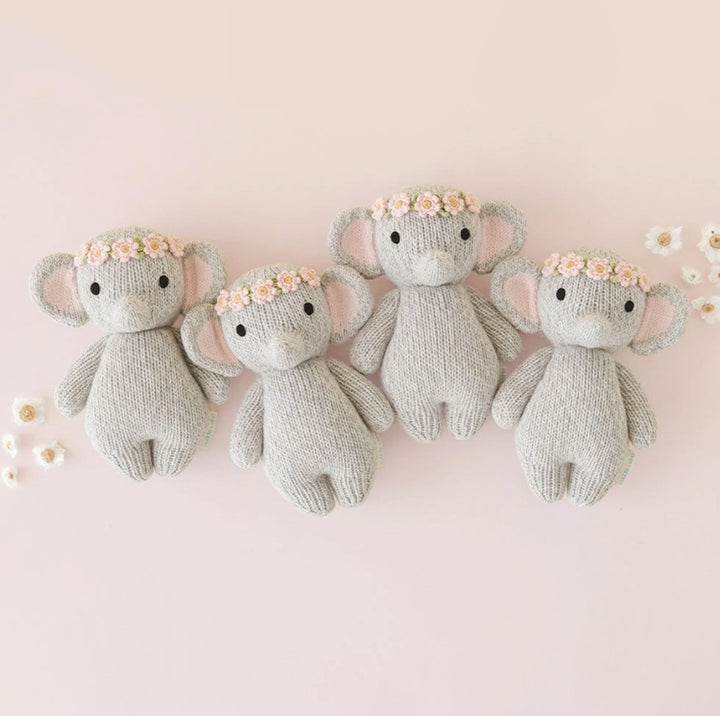 Blush Floral Baby Elephant- Cuddle+Kind