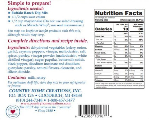 Buffalo Ranch Dip Mix