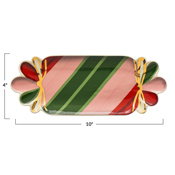 Candy Striped Candy Dish