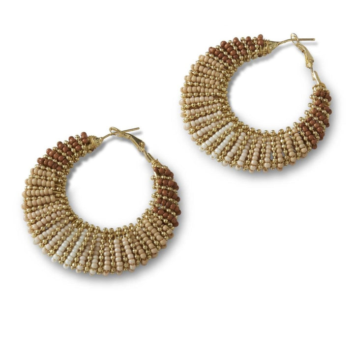 Ombré Seed Bead Hoop Earring