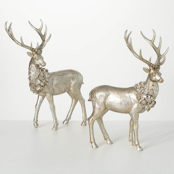 Champagne Deer Figurine