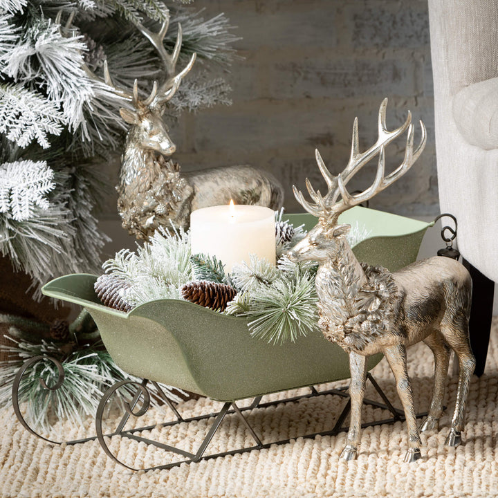 Champagne Deer Figurine