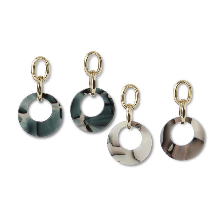 Marble Circle Earrings