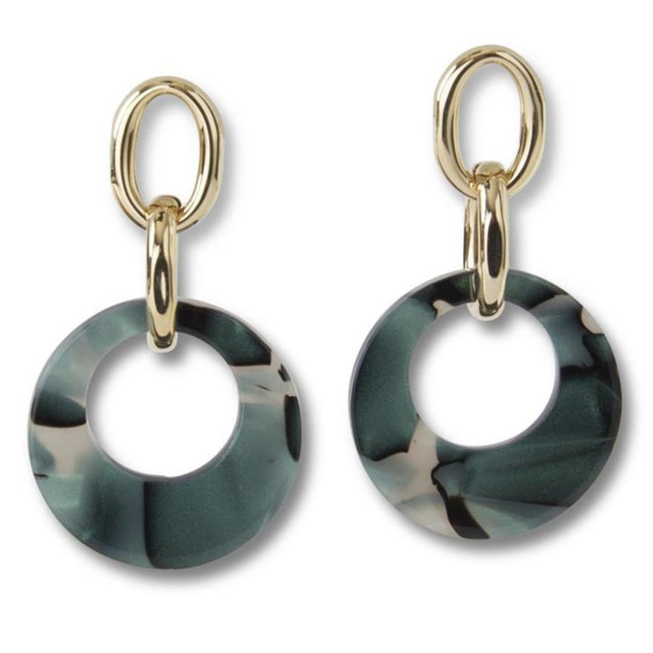 Marble Circle Earrings