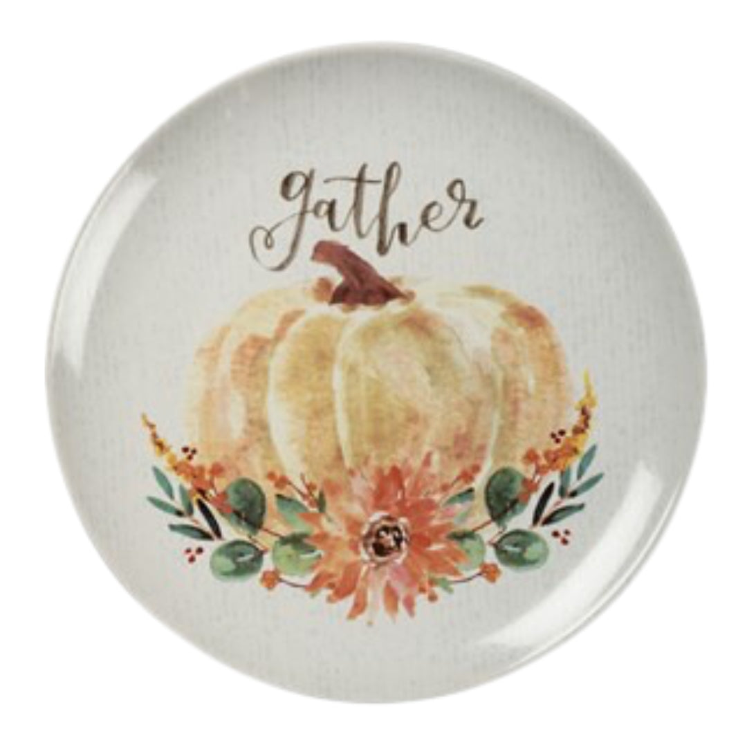 Fall Watercolor Pumpkin Plates