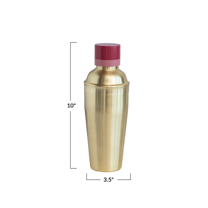 Brass & Pink Cocktail Shaker