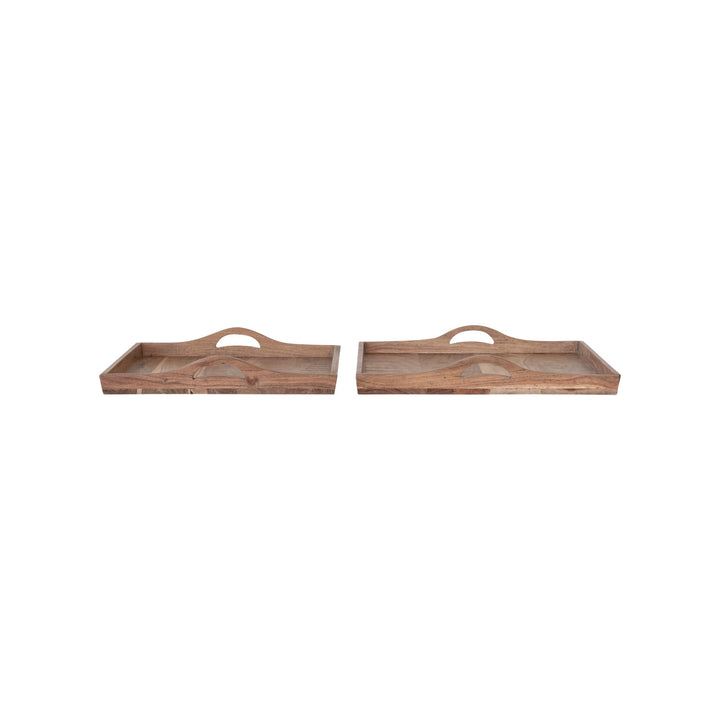Square Acacia Wood Trays