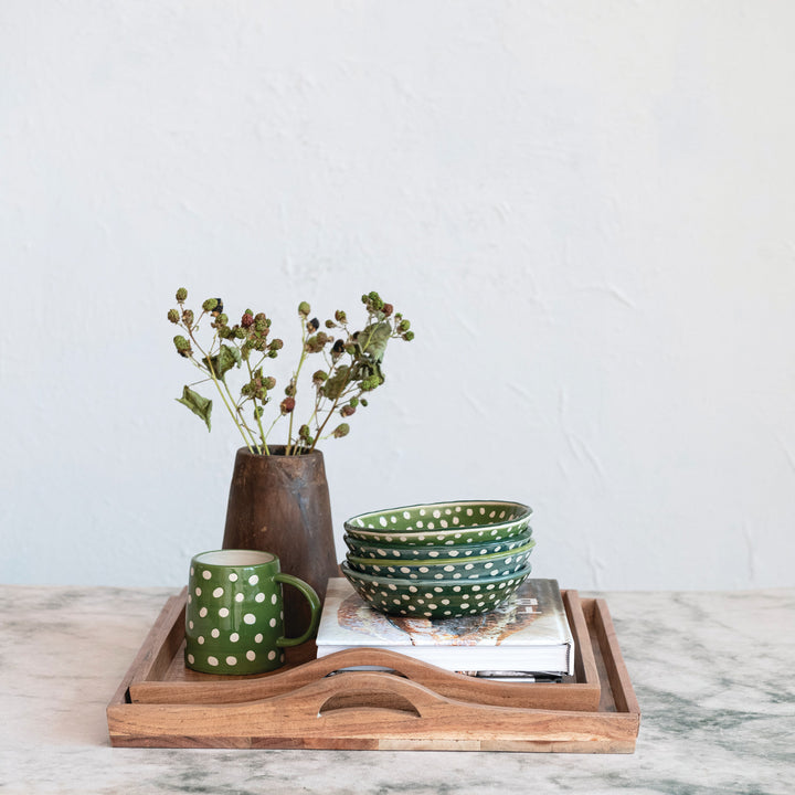 Square Acacia Wood Trays