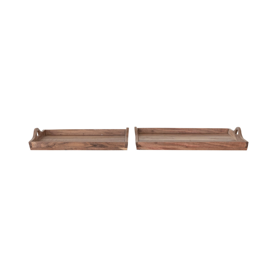 Square Acacia Wood Trays