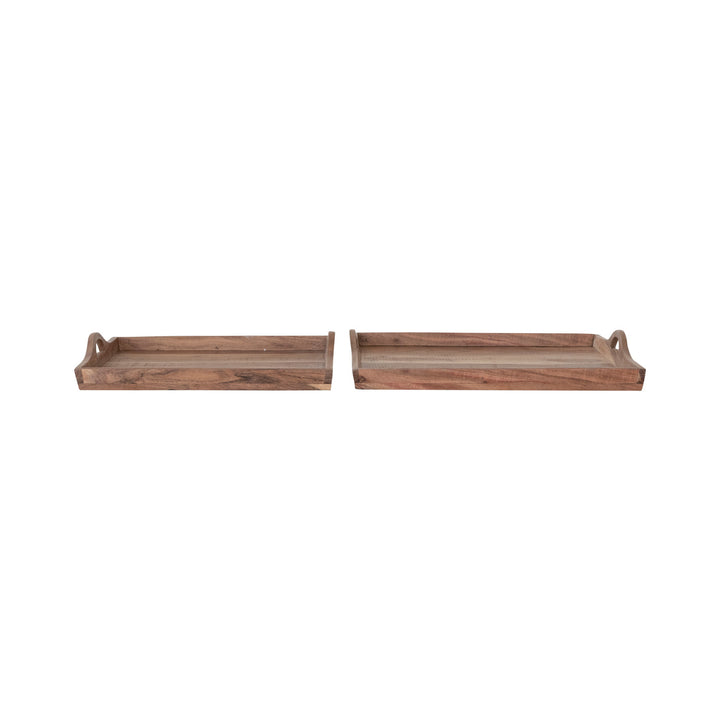 Square Acacia Wood Trays