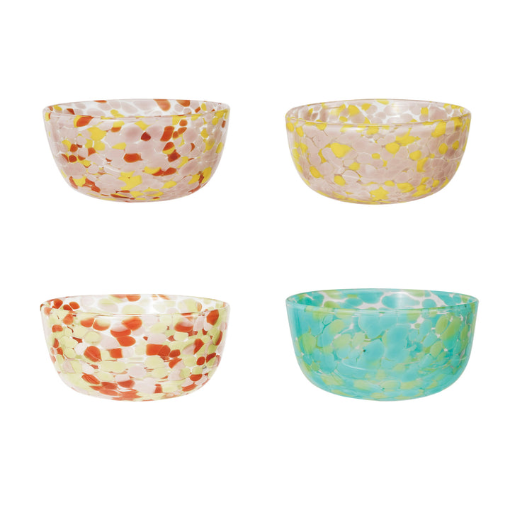 Blown Confetti Glass Bowls