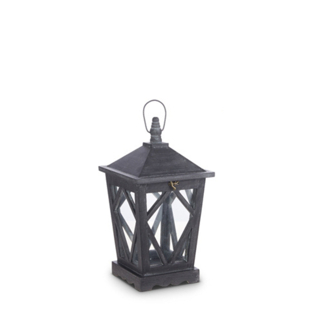 Black Washed Wooden Lanterns