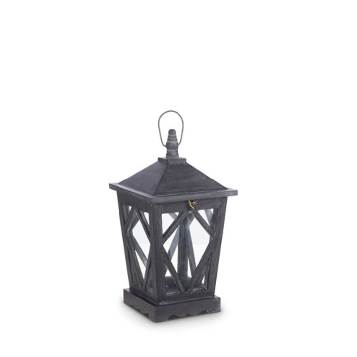 Black Washed Wooden Lanterns