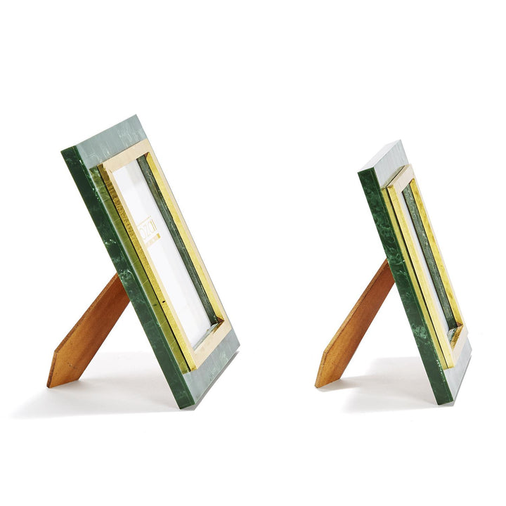 Aventurine Green &amp; Gold Picture Frames