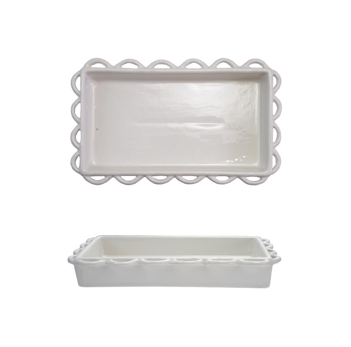 Decorative Scalloped Napkin Holder