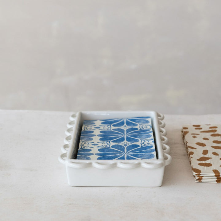 Decorative Scalloped Napkin Holder