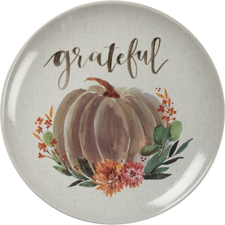 Fall Watercolor Pumpkin Plates