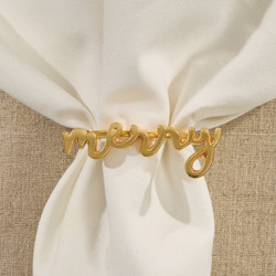 Gold Merry Napkin Ring