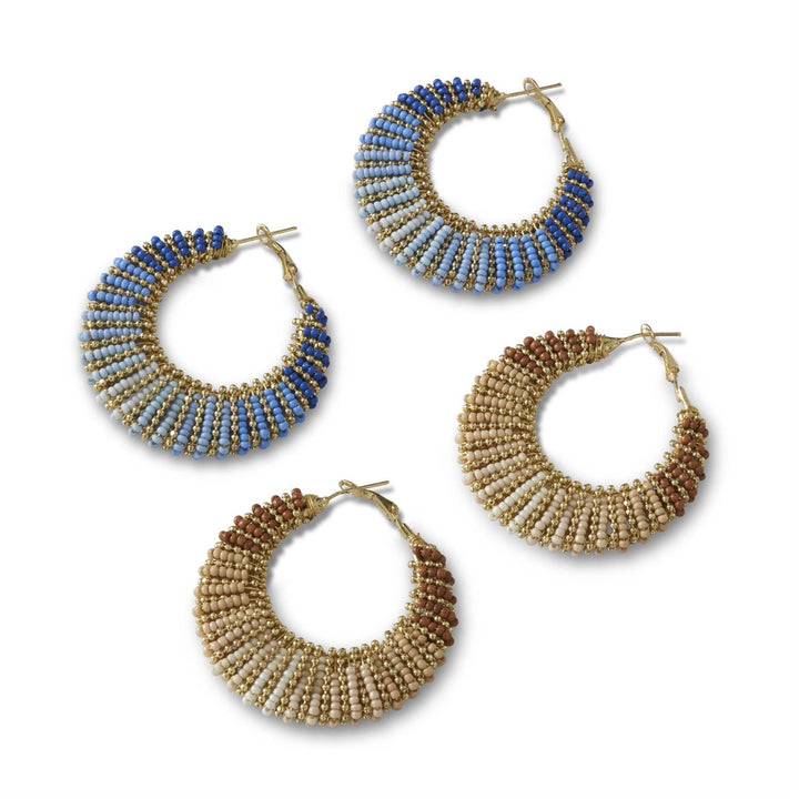 Ombré Seed Bead Hoop Earring