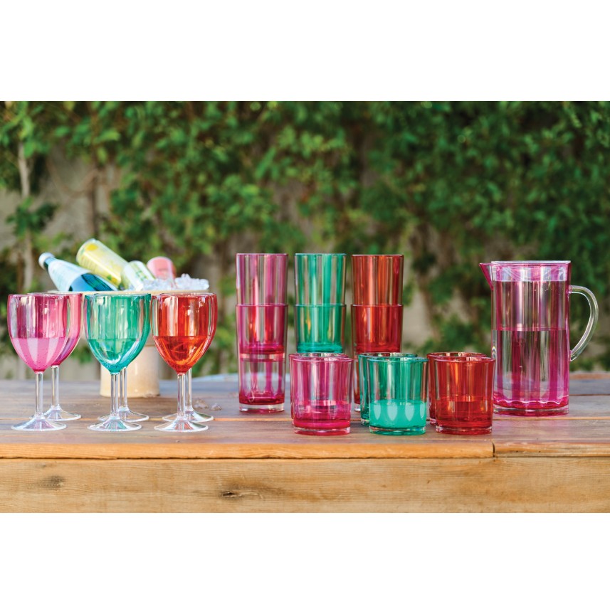 Striped Acrylic Drinking Glasses