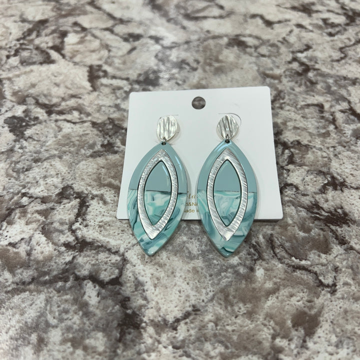 Two Toned Leaf Earrings