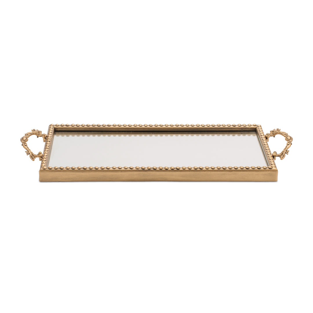 Gold Dot Mirror Tray