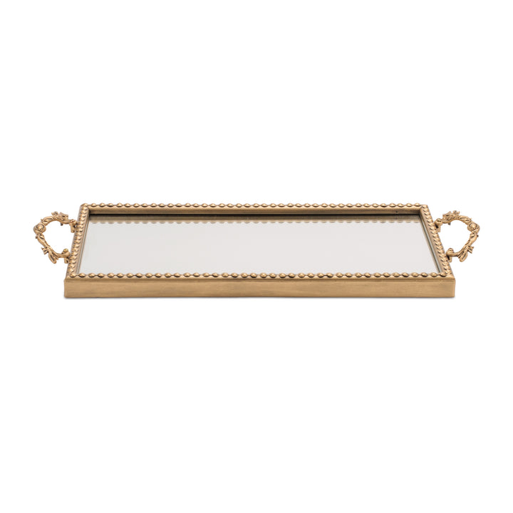 Gold Dot Mirror Tray