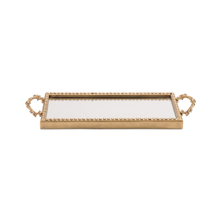 Gold Dot Mirror Tray
