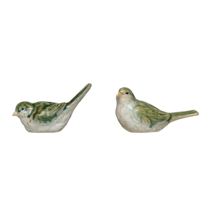 Green Stoneware Birds
