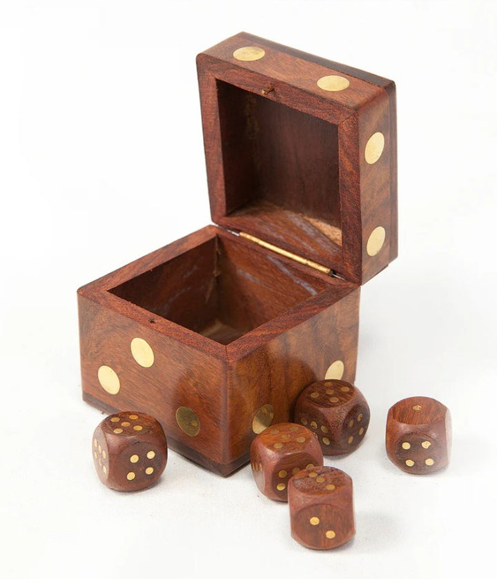 Handcrafted 5 Dice Box Set