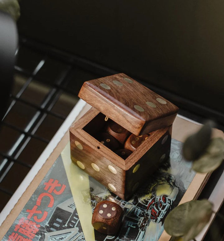 Handcrafted 5 Dice Box Set