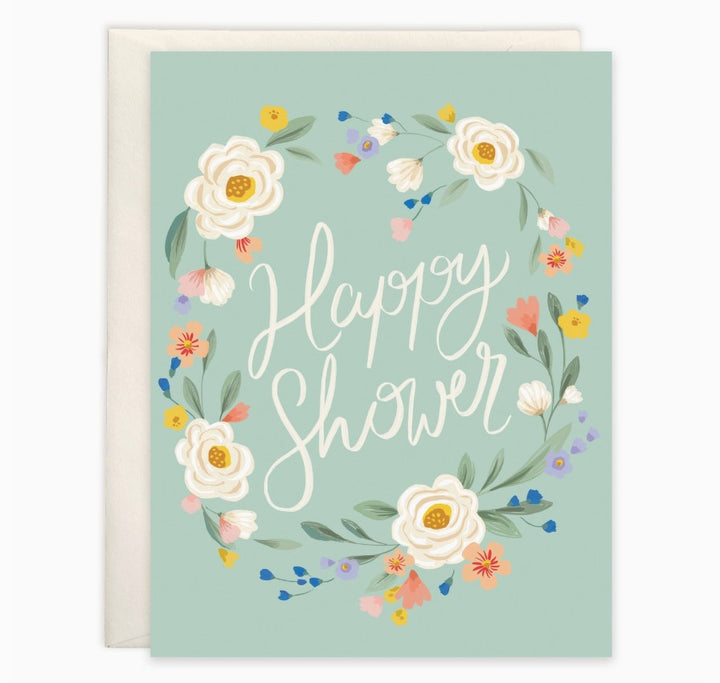 Happy Shower Greeting Card- With Scripture