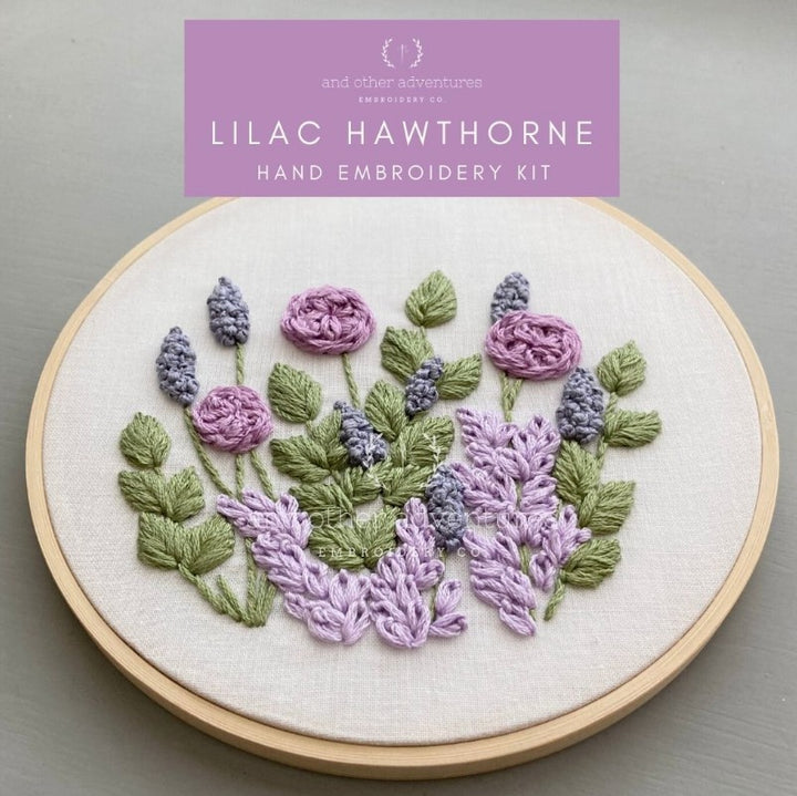 Hawthorne Hand Embroidery Kit-Lilac