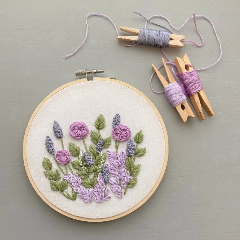 Hawthorne Hand Embroidery Kit-Lilac