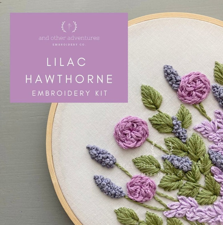 Hawthorne Hand Embroidery Kit-Lilac