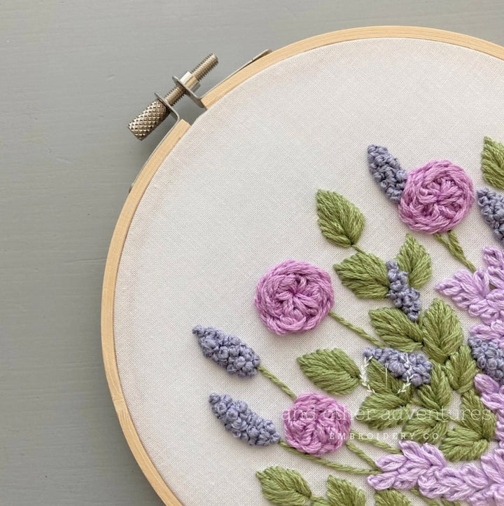 Hawthorne Hand Embroidery Kit-Lilac