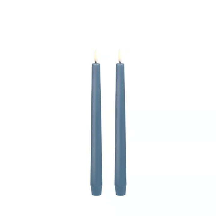 Hazy Blue LED Taper Candles