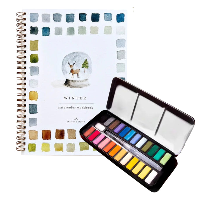 Winter Watercolor Workbook Bundle