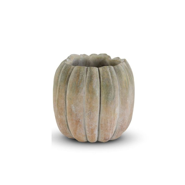 Tall Cement Pumpkin Pots
